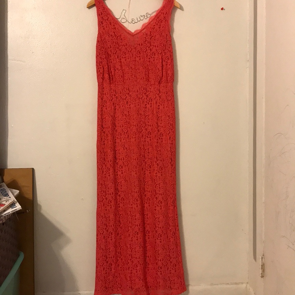 Beautiful coral Adrianna Pappel dress